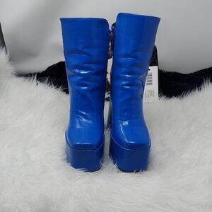 Vibrant Blue Women's Ankle Boots